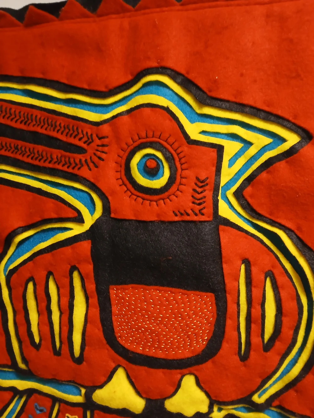 Handmade Red Bird Wall Hanging Tapestry - Unbranded Artisan Felt Art